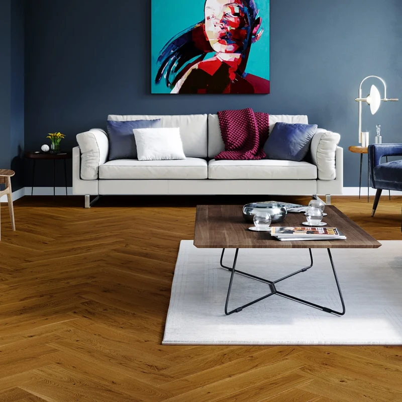 Stejar Brown Sugar Herringbone 110 photo1